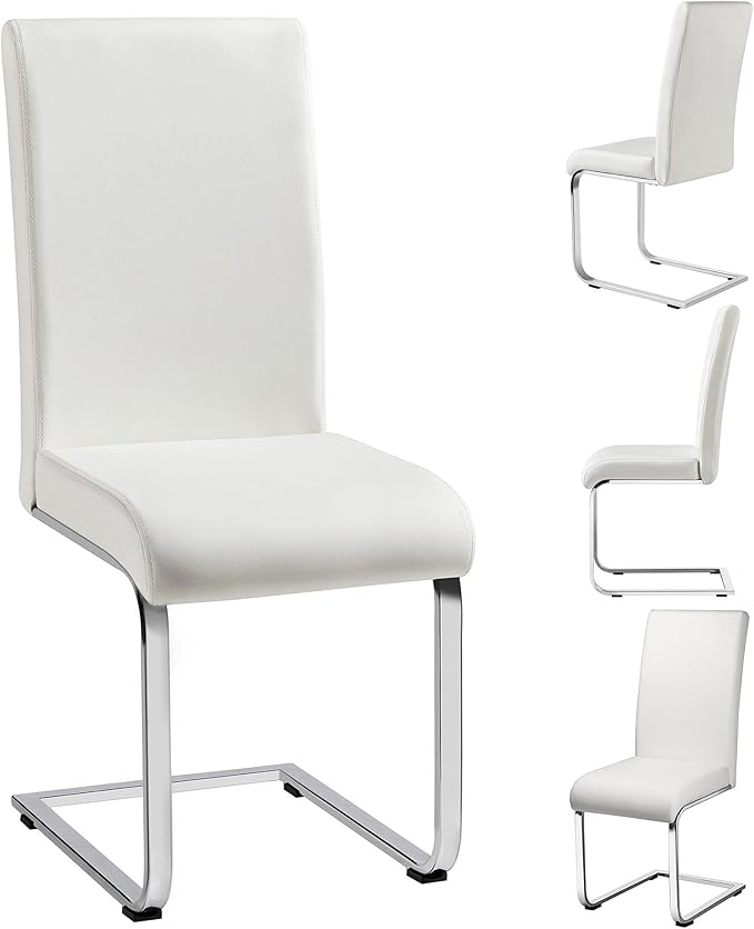 Yaheetech Dining Chairs Set of 4 Modern Faux Leather Upholstered Dining Room - Image 6
