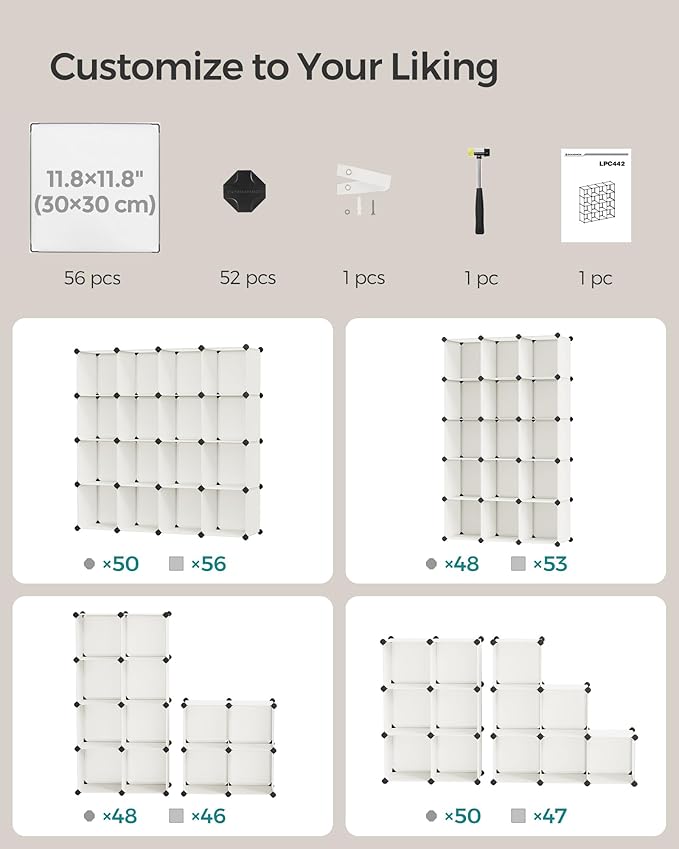 SONGMICS Cube Storage Organizer, Closet Organizers and Storage, Room - Image 7