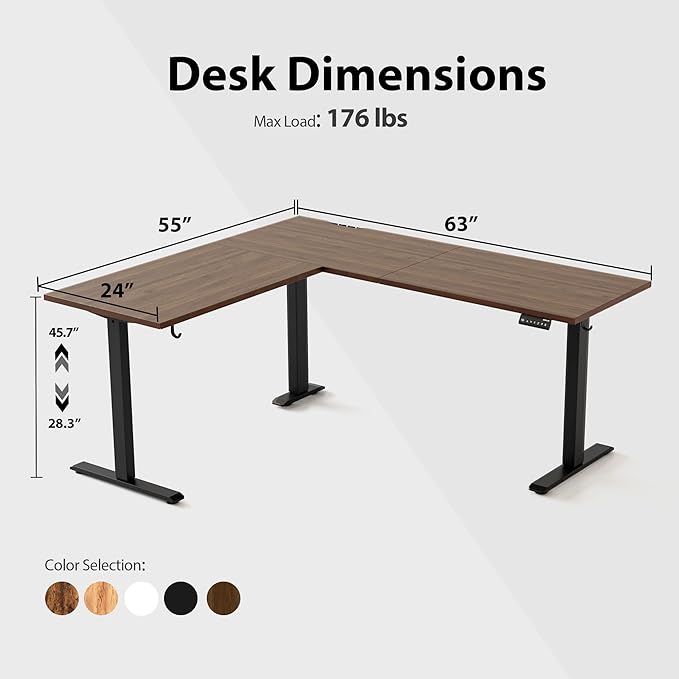 Agilestic L Shaped Standing Desk Adjustable Height, Electric Corner Standing - Image 3