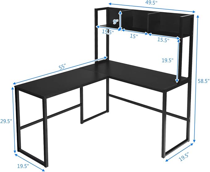 Tangkula Reversible L-Shaped Desk - Image 3