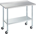 Stainless Steel Table for Prep & Work by ROCKPOINT