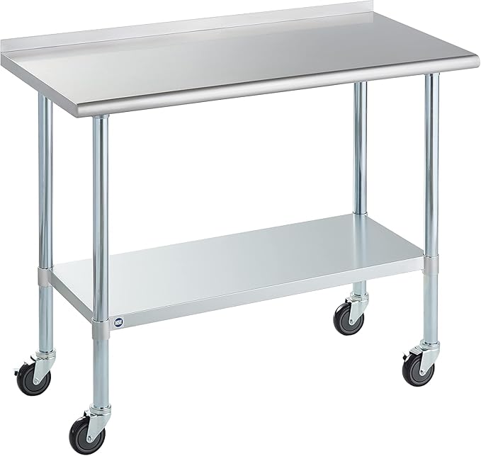 Stainless Steel Table for Prep & Work by ROCKPOINT