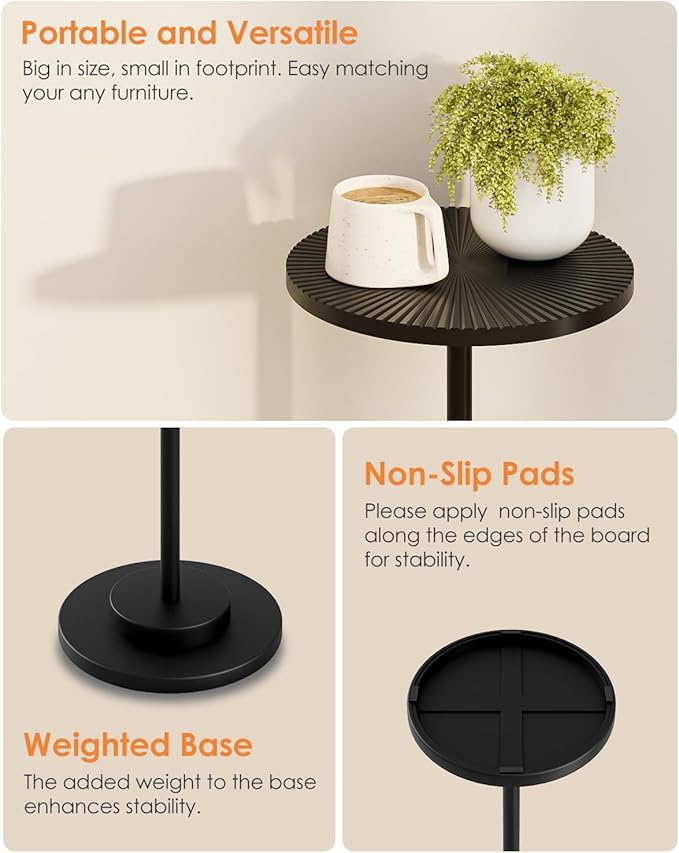 Round Side Table, Small Drink Table - Image 6