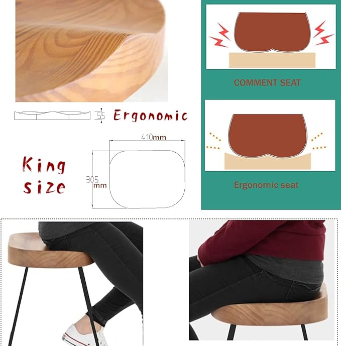 Set of 2 American Elegant Retro Country Style Bar Chair, Modern Fashion Simple - Image 7
