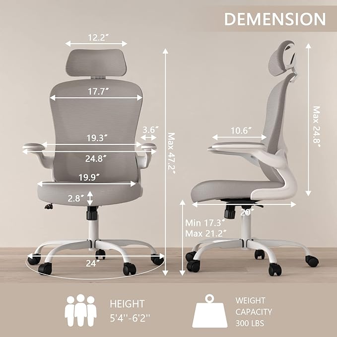 Office Chair, High Back Ergonomic Desk Chair, Breathable Mesh Desk Chair - Image 2