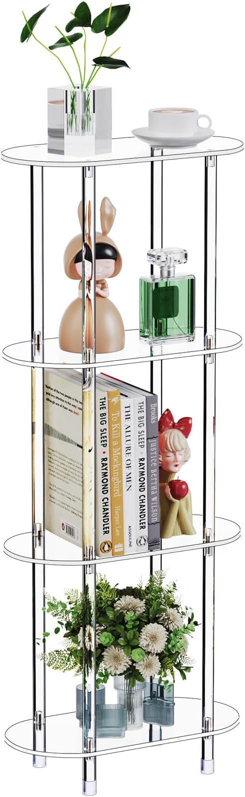 Clear Acrylic Narrow Side Table by Bkemiy