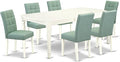 East West Furniture DOAS7-LWH-43 7 Piece Kitchen Dining Table Set Contain A Mid by EastWestFurniture