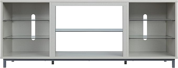 Manhattan Comfort Brighton 60" TV 7 Shelves, Tempered Glass Dividers and Media by ManhattanComfort
