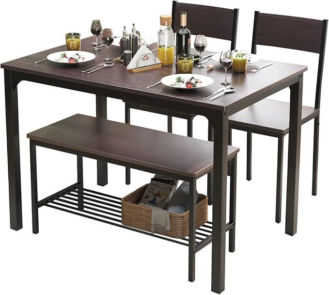 soges Dining Table Set for 4, 43.3 inch Kitchen Table Set by soges