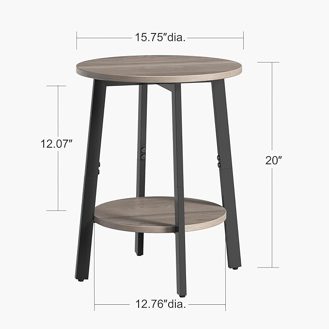 Side Table Set of 2, Small Round End Table - Image 3