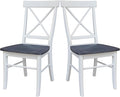 Set of Two X-Back Dining Chairs by InternationalConcepts