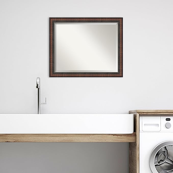 Amanti Art Brown Bathroom Mirror - Image 6