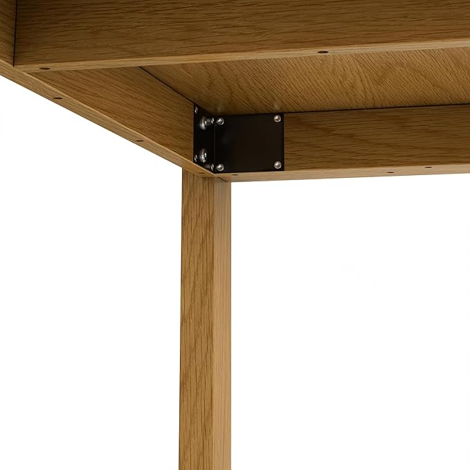 SIMPLIHOME Wilson Dining Table, Solid Wood Oak Veneer, 60 x 36 inches, - Image 13