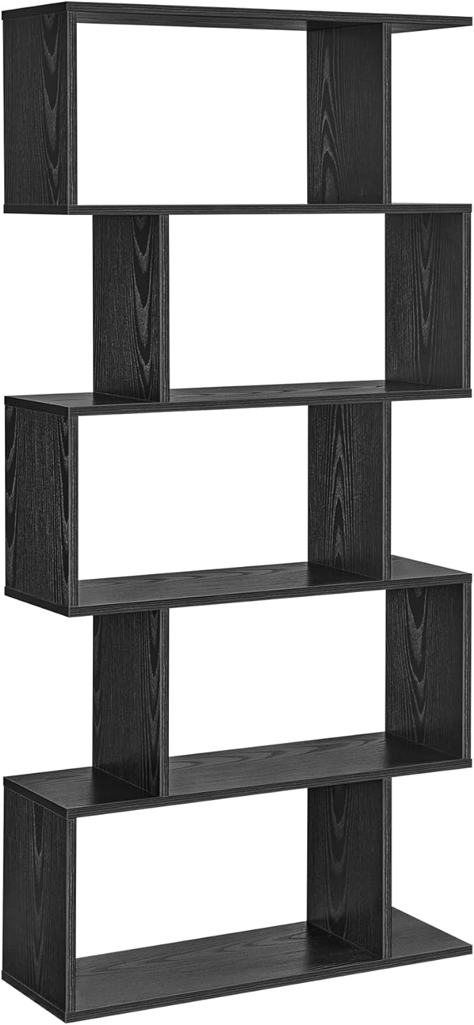 VASAGLE Bookshelf, 5-Tier Bookcase, Tall Display Shelf, Freestanding Storage by VASAGLEbySONGMICSHOME