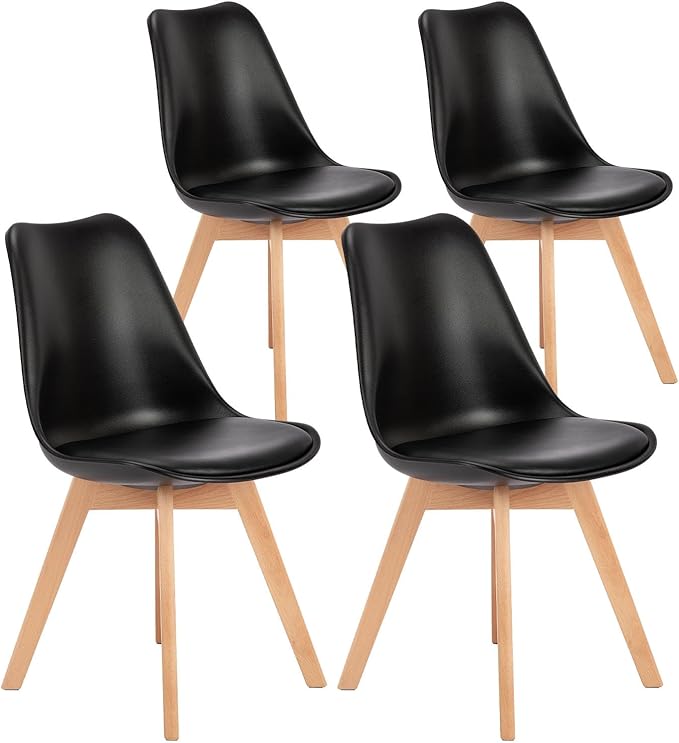 OLIXIS Set of 4 Dining Kitchen Mid-Century Modern Chairs by OLIXIS