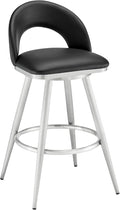 Armen Living Charlotte Swivel Bar Stool in Brushed Stainless Steel by ArmenLiving