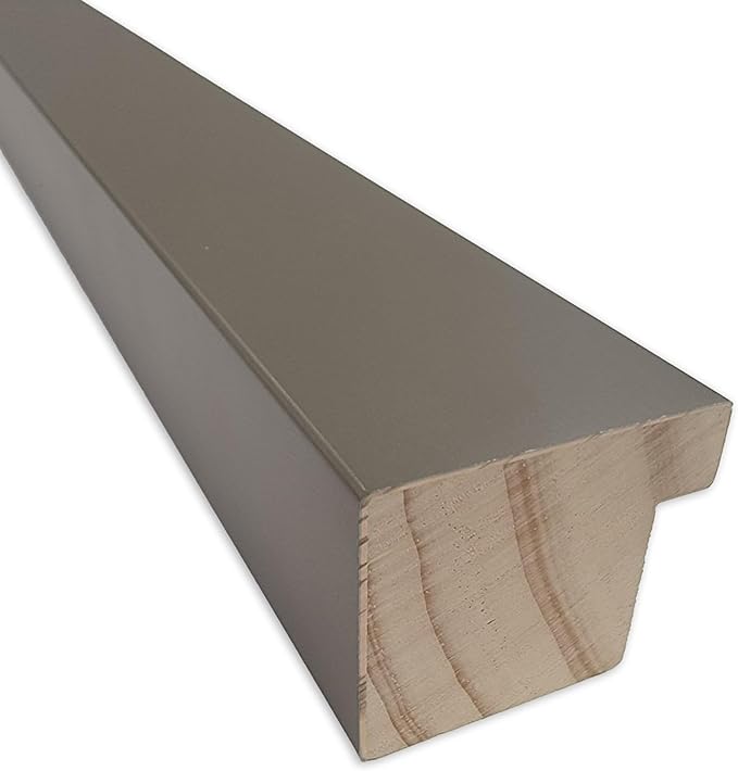 Amanti Art Grey Wall Mirror 25x31 Edwin Clay Grey Rectangle Bathroom Mirror - Image 2