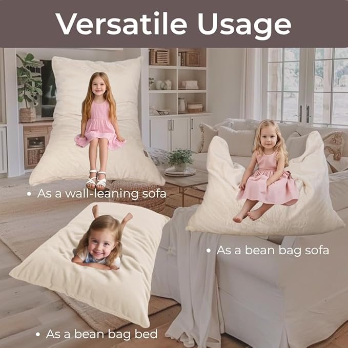 Wonder Space Bean Bag Chair – Soft Foam Filling | Removeable & Washable Cover | - Image 6