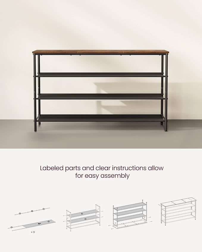 VASAGLE Shoe Rack, 4-Tier Shoe Storage Organizer - Image 9