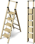 5 Step Step Ladder, Lightweight Folding Step Stool by STEPLADDER