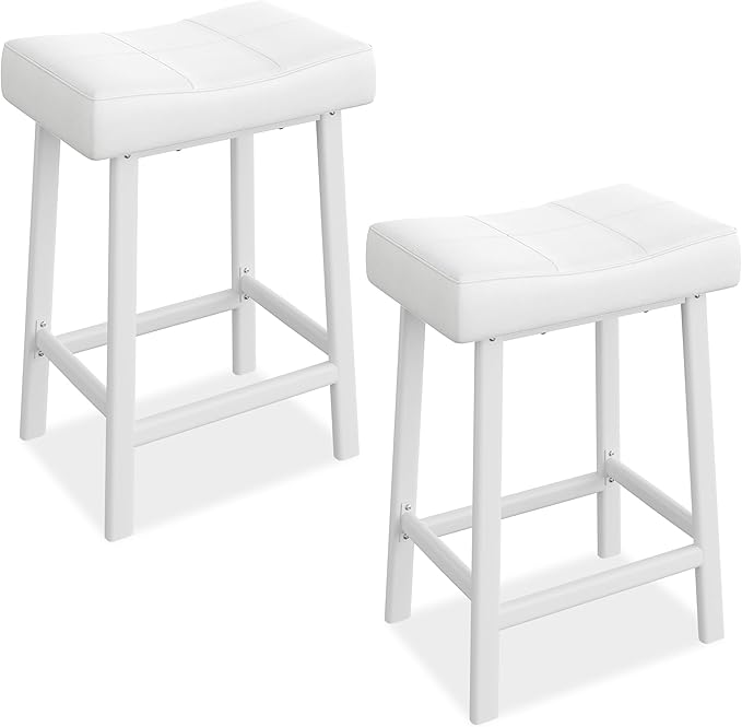 GarveeHome Counter Height Bar Stools Set of 2, 24 Inch Barstools by GarveeHome