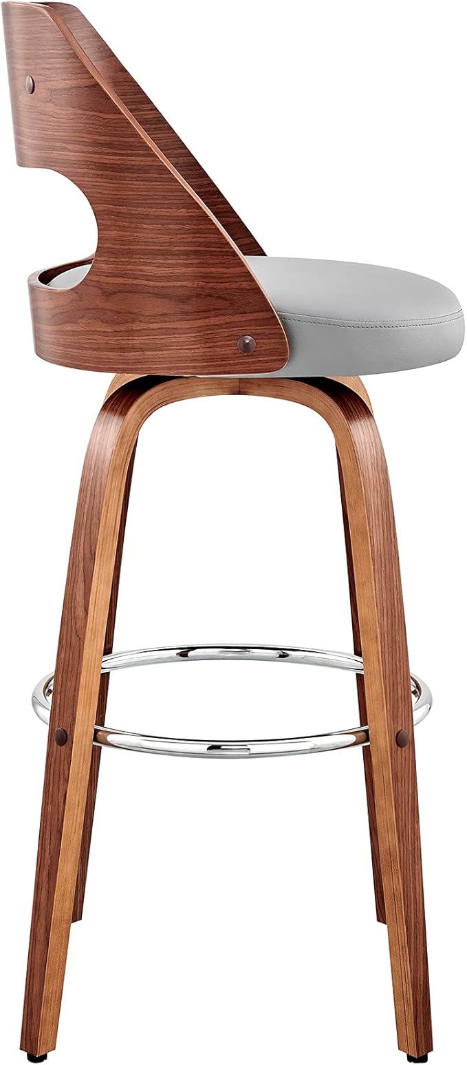 Armen Living Julius Mid Century Modern Swivel Bar Stool - Image 5