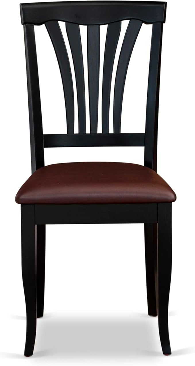 East West Furniture ANAV5-BLK-LC 5 Piece Dinette Set - Image 5