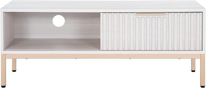 SAFAVIEH Lylia TV Stand for up to 55" Flatscreen – White - Image 2
