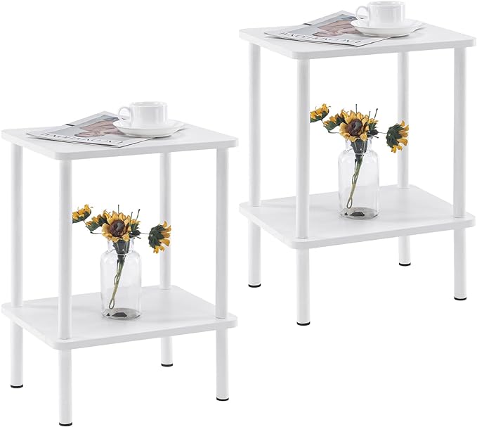 Apicizon 2 Tier End Table Set of 2, Small Side Table by APICIZON