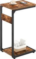 Narrow C-Shaped End Table, Small Side Table by Unknown