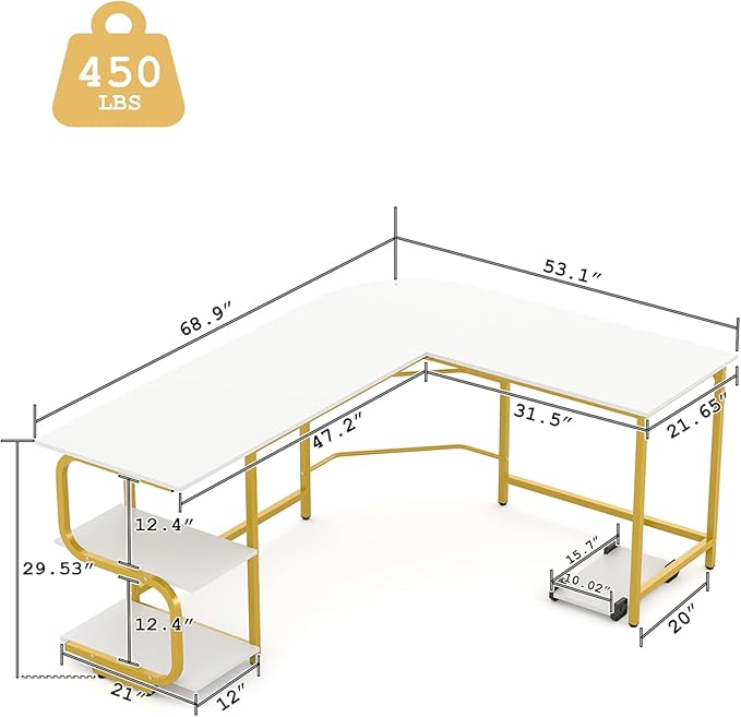 Teraves Reversible L Shaped Desk - Image 7