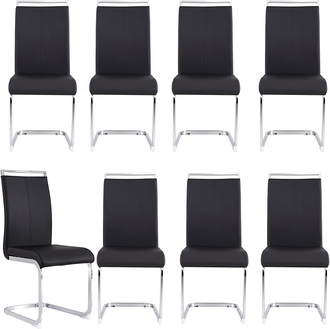 Dining Chairs Set of 8, Kitchen Modern Metal Chairs by Gopop