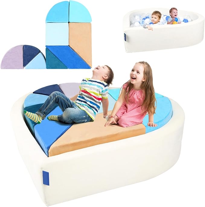 Kids Play Couch, 2-in-1 Heart-Shape Kids Plays Sofa by HeyPappy