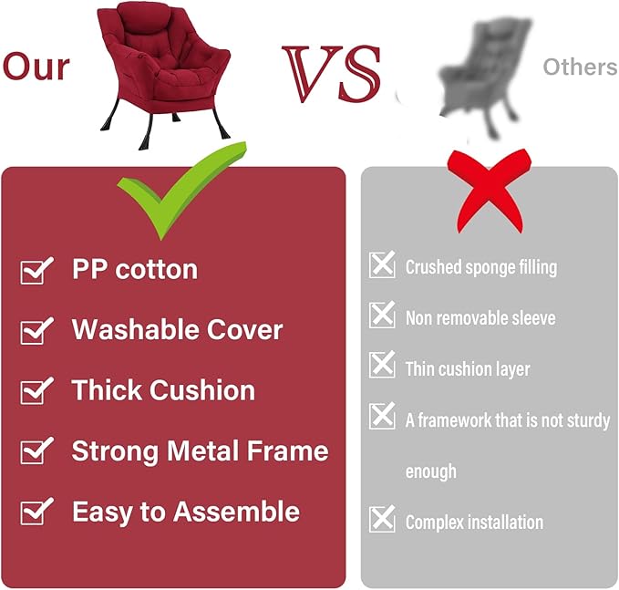 Lazy Chair for Living Room, Modern Accent Chairs - Image 5