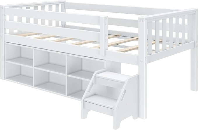 Max & Lily Soren Ultra Low Loft Bed, Twin Bed Frame - Image 4