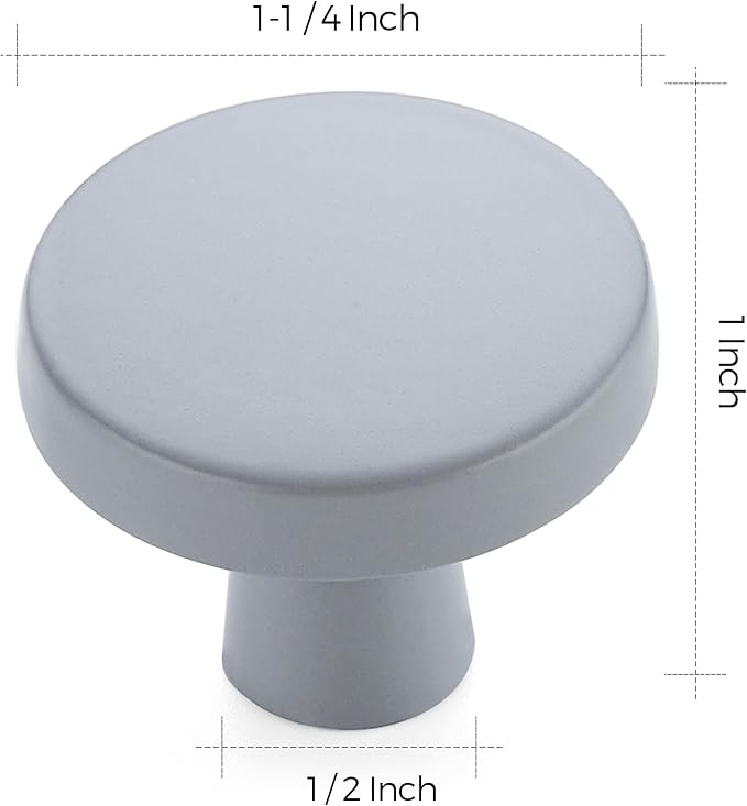 Ravinte 15 Pack Drawer Pulls 1-1/4 Inch Kitchen Cabinet Knobs Solid Round - Image 3