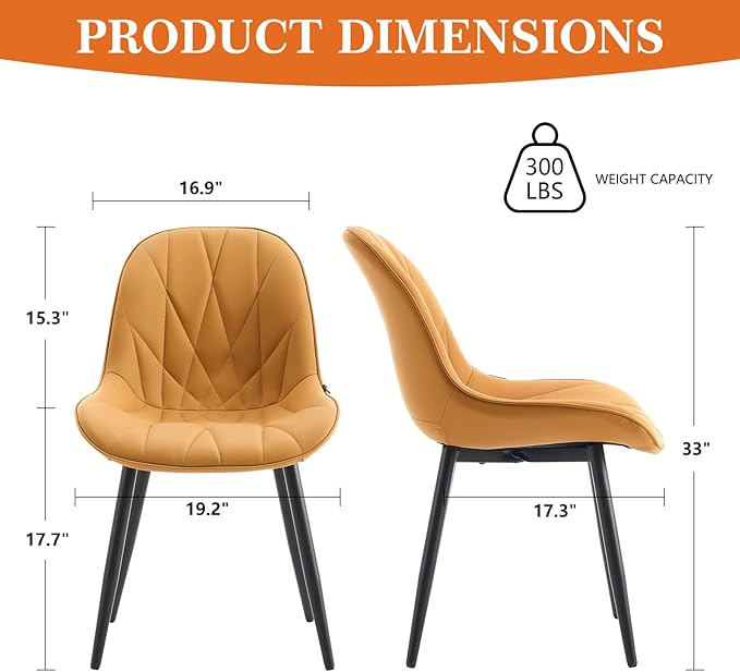 Rowill Modern Dining Chairs Set of 2 - Image 2