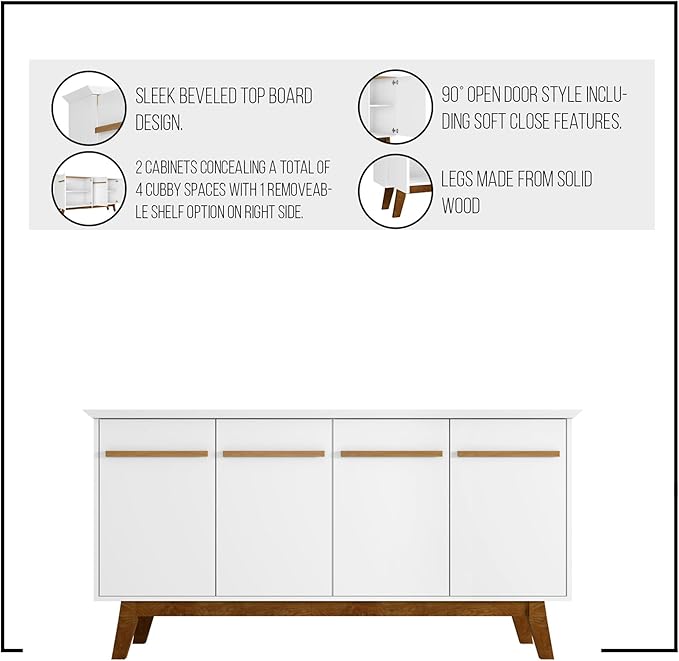 Manhattan Comfort Yonkers 63 Inch Buffet Sideboard - Image 6