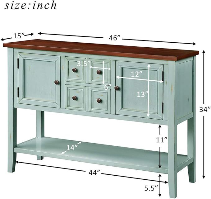Merax Wood Farmhouse Buffet Sideboard Table - Image 2
