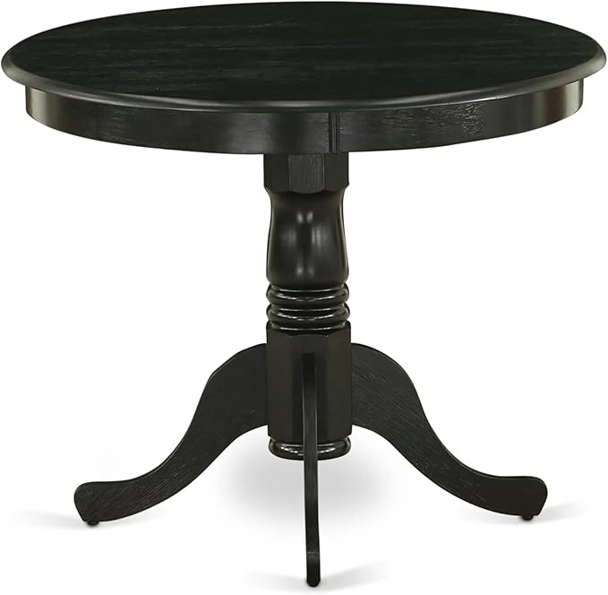East West Furniture AMSI3-ABK-48 3 Piece Modern Dining Table Set Contains a - Image 5
