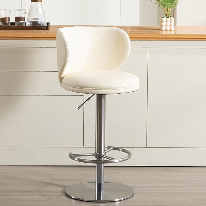 Stainless Steel Bar Stools, Grade Modern Leather Bar Chair by AULIFE