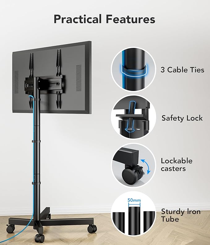 AX WABER Mobile TV Cart Stand - Image 7