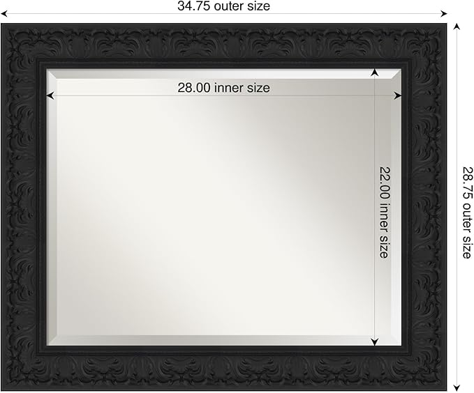 Amanti Art Black Bathroom Mirror - Image 3