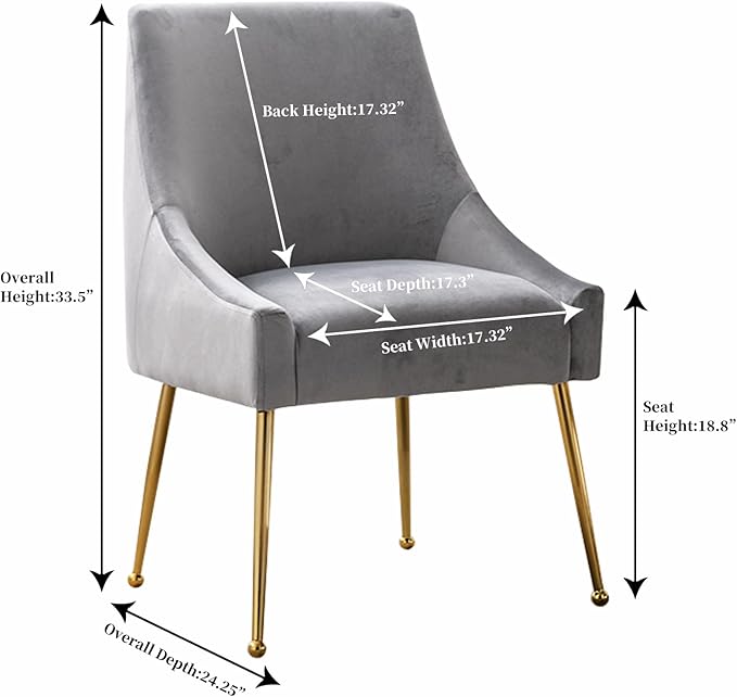 Modern Velvet Dining Chairs Set of 4, Contemporary Upholstered Furniture - Image 3