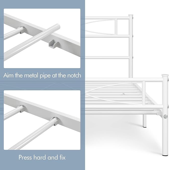 Yaheetech Metal Full Size Bed Frame, Platform Bed Frame, Mattress Foundation - Image 5