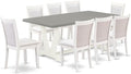 East West Furniture V097MZ001-9 9 Piece Modern Dining Table Set Includes a by EastWestFurniture