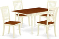 East West Furniture MZDA5-WHI-W 5 Piece Dining Set Includes a Rectangle Dining by EastWestFurniture
