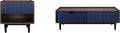 Manhattan Comfort Duane Mid Century Modern Ribbed Nightstand and Coffee Table by ManhattanComfort