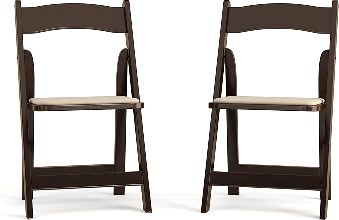 Flash Furniture 2 Pack HERCULES Series Fruitwood Wood Folding Chair by FlashFurniture