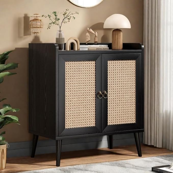 Buffet Cabinet, Rattan Storage Cabinet - Image 6